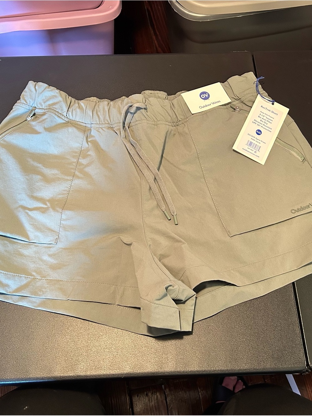 Outdoor Voices rectrek green shorts size XXL